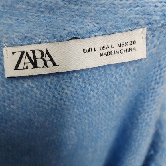 Zara one shoulder alpaca blend sweater size L - Picture 9 of 10